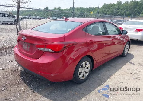 2016 Hyundai Elantra Se from USA, damaged, VIN KMHDH4AE4GU603267